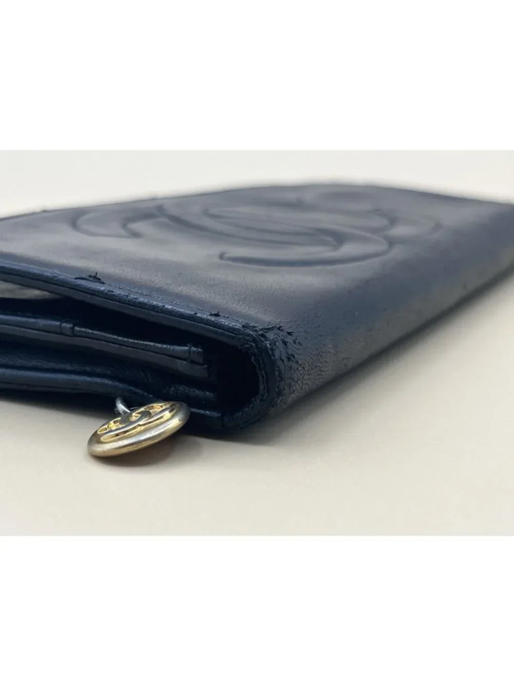 Chanel Timeless CC Long Flap Wallet Black Lambskin Leather with Authenticity Car